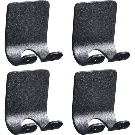 Ensemble de 4 supports muraux et crochets en aluminium spatial, (1/5)