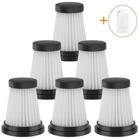 Lot de 6 filtres HEPA de rechange pour aspirateur sans fil pour Moosoo K12 K12 Pro K13, pour Genius Invictus One 1.0 X7 / 2.0, pour Foxnovo 13KPA accessoires de filtre pour aspirateur main (1/5)
