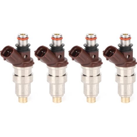 Inyector de combustible, juego de 4 inyectores de combustible 23250-75050 adecuados para Toyota 4Runner 2.7L 1996-2000 hierro + ABS. (1/5)