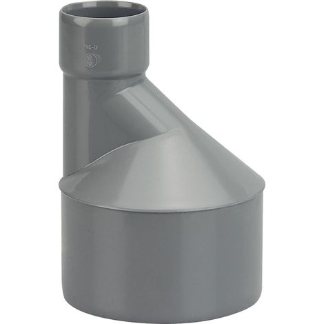 Riduzione esterna excentrica PVC grigio 100/50 Wavin