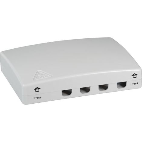 Oem Scatola di connessione indoor FTTH per 4 fibre, 4 adattatori, IP20 (1/3)