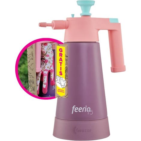 PULVERIZADOR FEERIA CAPACIDAD 1,5L LAVANDA CON GUANTES - KW WCO.2150