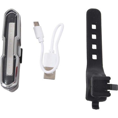 110 Lumens Powerful Bicycle Rear Light, USB Rechargeable LED Bike Light with 5 Modes: Steady On / Flashing (1/5)