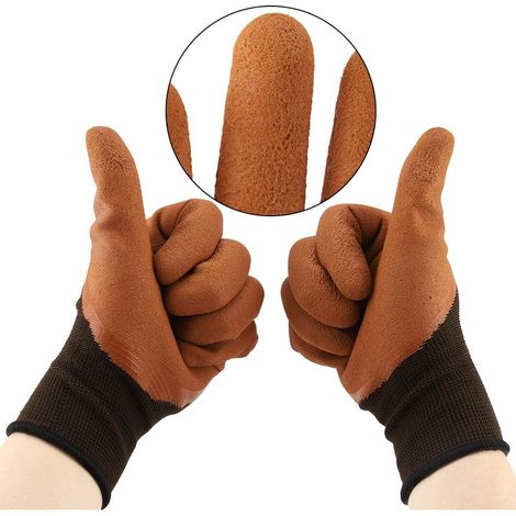 Gants de travail professionnels [1 pair] Imperméables anti-dérapage jardinage et manutention (1/5)