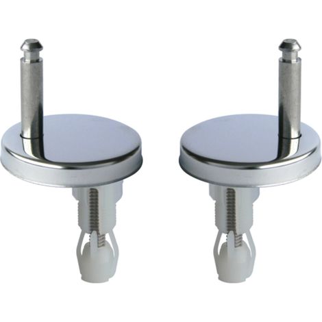 Schläfer 4538020 - Coppia cerniere Universali per Sedili Wc in Termoindurente, Set Fissaggio Copriwate in Acciaio cromato sganciabili ad espansione per fori 14-16 mm, avvitabili dall'alto -2pz.