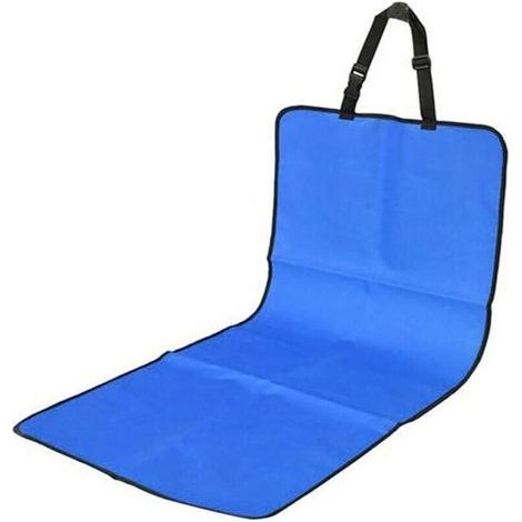 Housse de Siège Avant Double pour Animaux Domestiques – Imperméable, en Similicuir Bleu, Protection Arrière pour Chien et Chat (1/5)