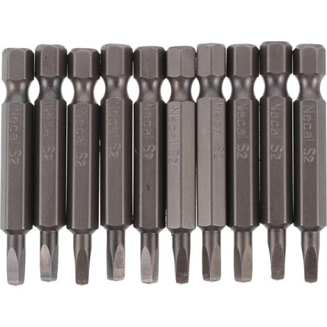 10pièces Embouts de Visseuse Carrés Magnétiques Acier Longs Accessoires pour Visseuse Électrique et Pneumatique Mèches Durables pour Perceuse Rechargeable Style Plusieurs styles (1/5)