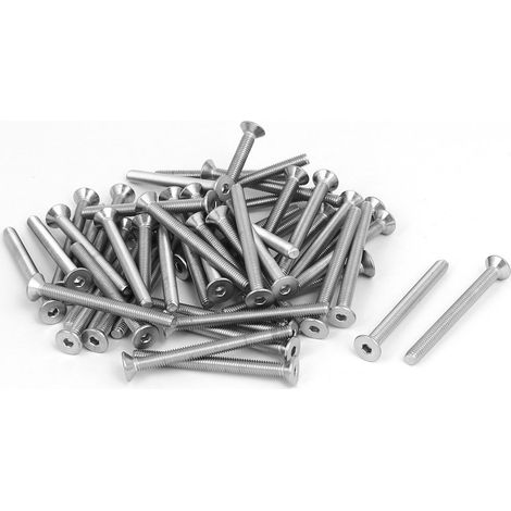 M5x55mm 304 Edelstahl Flachkopf Innensechskantschrauben Verschluss DIN7991 50St (22718b13938bcc6b...