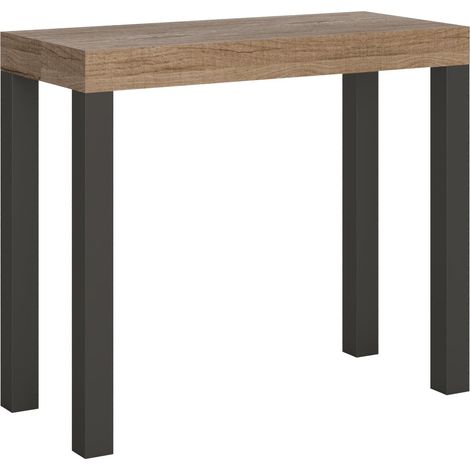 Consolle Allungabile 90-300x40x77 cm in Nobilitato Marrone (1/5)