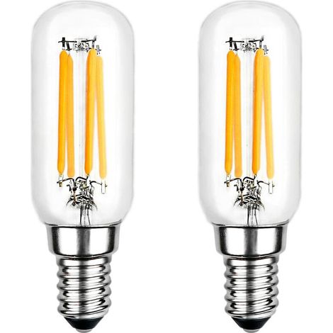 Ampoule LED,T25 E14 4W Ampoule Blanc Chaud 2700K, 400LM, Ampoule Filament Tubulaire LED pour Hotte Aspirante, non-dimmable, lot de 2 (1/5)