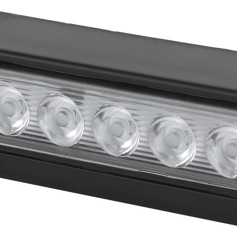 Lange LED-Lichtleiste für den Innenbereich mit 9 LEDs, 4,5 W, 25,6 cm, schwarzem Gehäuse, mit Berührungsschalter. (1/5)
