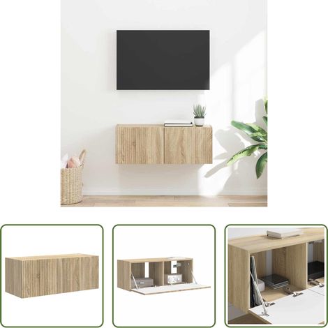 vidaXL Wohnzimmer - TV-Wandschrank Sonoma 60 x 31 x 29,5 cm Holzwerkstoff (1/5)