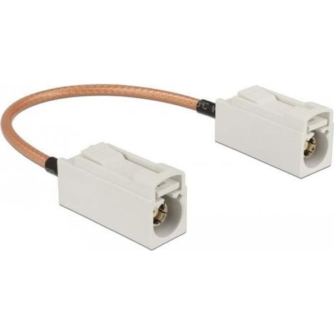 Câble Fakra B - RG-316 - 0,15 M - Droit Femelle/Femelle - Marron/Blanc