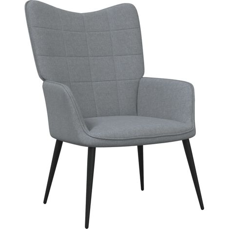 Chaise de relaxation 62x68,5x96 cm Gris clair Tissu 4 (1/5)