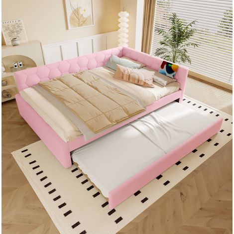 Cama nido extensible 140x200 rosa OKMYHOME (1/5)