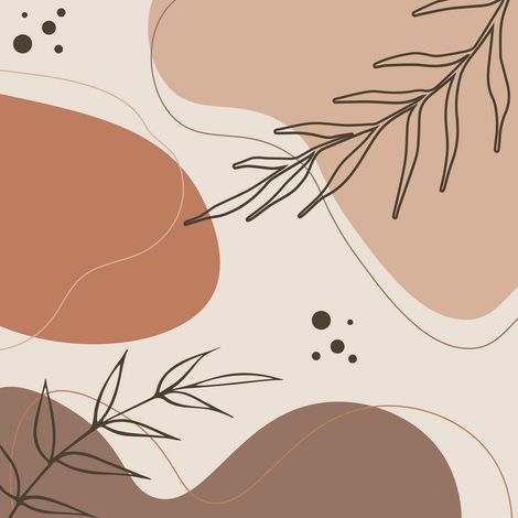 Papier peint panoramique - Feuilles Boho - 325 cm x 325 cm (1/2)