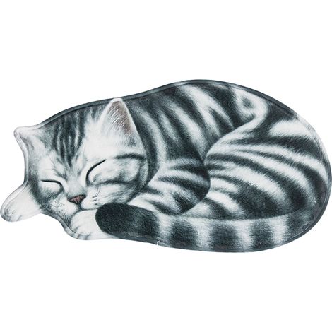 Tapis De Salle De Bain - Imprimé Chat 3D - Absorbant Non Glissant - Séchage Rapide - Ultra Doux - 40 X 79 Cm - 1 Pièce (1/5)