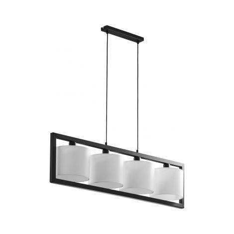 Zumaline TESSA Stab-Pendel-Deckenleuchte, Schwarz, Weiß, 1x E27 60W