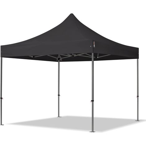 TOOLPORT 3x3m PES 750 Pop up gazebo party tent PREMIUM Steel 40 mm, black