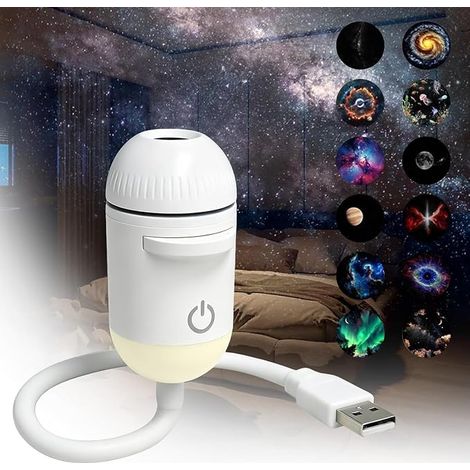 Projecteur d'étoiles HD USB 12 en 1 – Veilleuse, lumière d'ambiance LED, projecteur d'étoiles prêt à l'emploi (1/5)