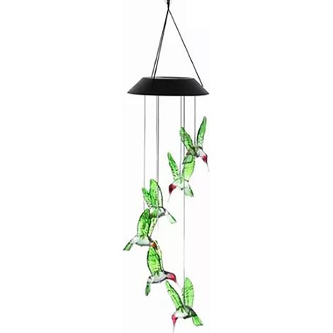 Lumière solaire carillon à vent IP65 LED, carillon suspendu solaire pour patio jardin (1/5)