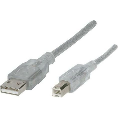 Câble USB USB 2.0 USB-A mâle, USB-B mâle 5.00 m transparent RF-4538146 A807422