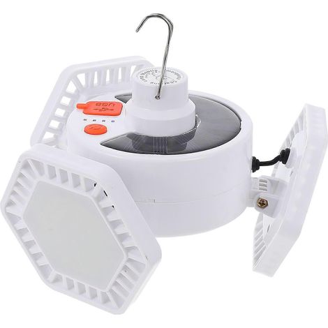 Lampe de camping, en plastique ABS durable, adaptée à une utilisation en extérieur, compacte et pratique, blanche. (1/5)