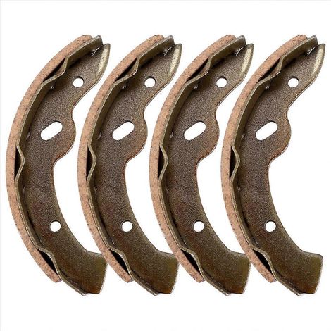 Jeu de 4 mâchoires de frein de remplacement pour voiturette de golf, plaquettes de frein arrière compatibles EZGO, matériau haute friction, usage extérieur, pièces détachées robustes. (1/5)
