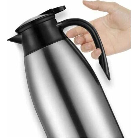 Pair Pichet Isotherme Carafe à Café en Acier Inoxydable Double Paroi Isotherme Carafes à café et à thé Cafetière Thermos de 2L (1/3)