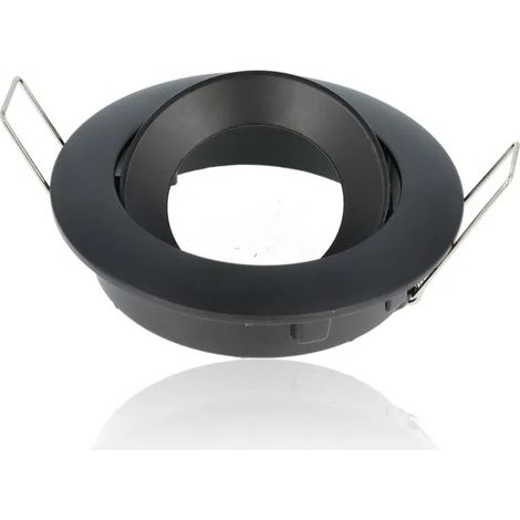 Porta faretto rotondo da incasso orientabile diam.84mm, GU10, Nero (Gamma Lusso) (1/4)
