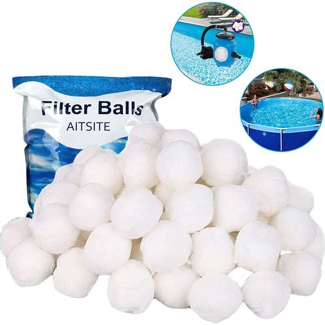 Filtreball pour systèmes de Filtre à Sable, balles de Filtre 700g, Peut remplacer 25 kg filtres et Convient au système de Filtre Piscine Filtre de Piscine (Blanc)