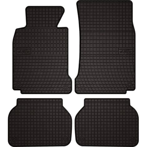 Alfombrillas de goma para BMW 5 E39 sedán, familiar, touring (1996-2004) - negras, montadas (1/5)