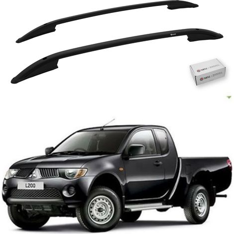 TURTLE kompatibel mit Mitsubishi L200 (Mk4) 2006-2014 Dachreling Crown Schwarz (1/5)