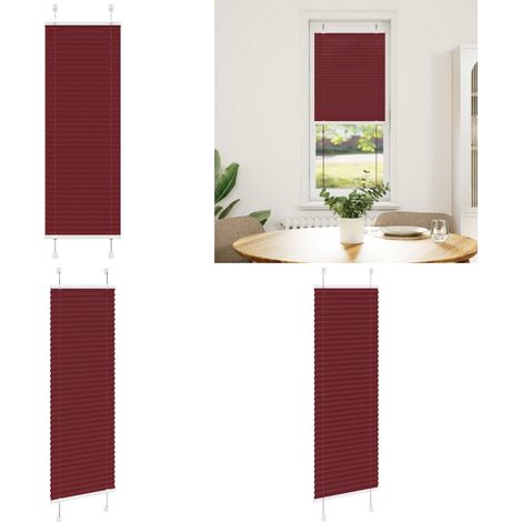 vidaXL Plissee Bordeauxrot 45x100 cm Stoffbreite 44,4 cm Polyester (1/5)