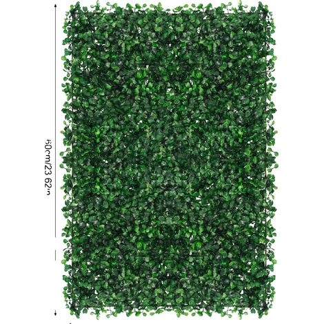 Panel de plantas artificiales, impermeable, ecológico, verde (1/2)
