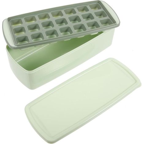 à Glaçons avec Couvercle Plat Empilable en Silicone et Plastique (1/5)