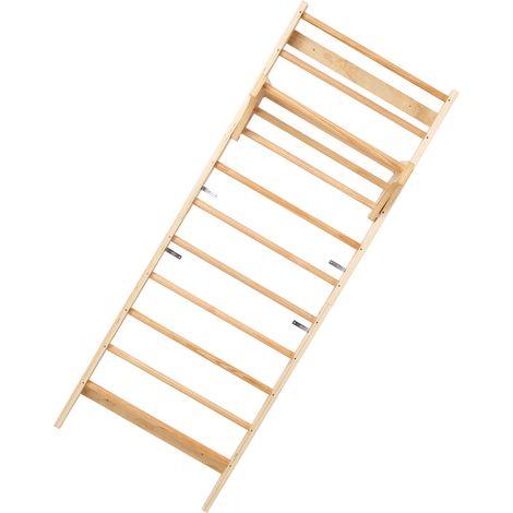 Schwedische Sprossenwand aus Massivholz, 10 Ebenen, Indoor-Fitnessstudio für Kinder und Erwachsene, max. Belastung 100 kg, Sprossenwand mit Klimmzugstange - Ideales Geschenk. (1/5)