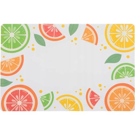 Set de table rectangulaire 28x43cm en PVC à motif de fruits d'été