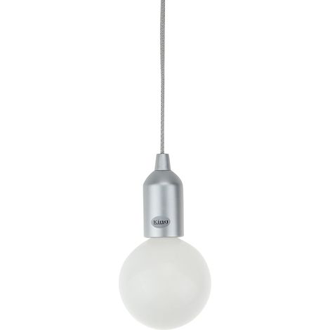 King Home LAMPADA LED K-LIGHT A BATTERIA GRANDE ARGENTO 10x130h cm (1/4)