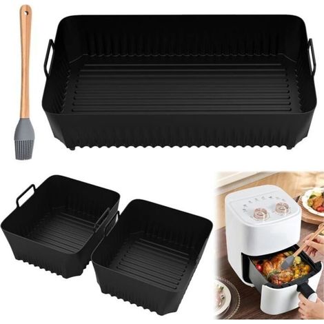 (Black) 3 Pcs Air Fryer Mold, 10.4 L/5.2 L Air Fryer Basket, Air Fryer Tray, Air Fryer Baking Basket, Air Fryer Baking Basket (1/5)