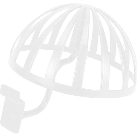 Présentoir mural pour chapeaux avec deux supports à chapeaux en plastique blanc (1/5)