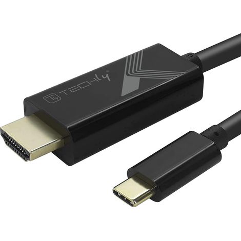 Techly Cavo Adattatore USB-C  Maschio a HDMI 2.0 4K Maschio 2m Nero (1/5)