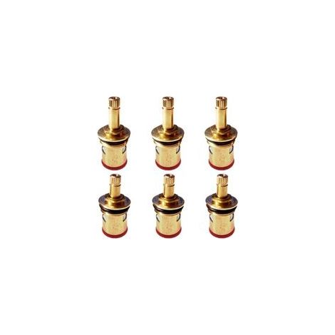 6 Pièces Cartouche De Robinet Tete A Disques Ceramique Cartouche Ceramique Mitigeur Antirouille Anti-corrosion pour Robinet Salle de Bain Cuisine Maison (40mm 47mm) (1/5)