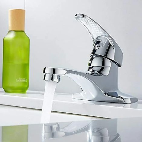 Mitigeur de lavabo à deux trous, mitigeur de lavabo à poignée unique en laiton, équipement de cuisine et de salle de bain