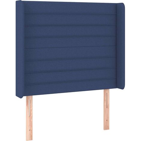 Maison Exclusive - Kopfteil mit Ohren Blau 83x16x118/128 cm Stoff (1/5)