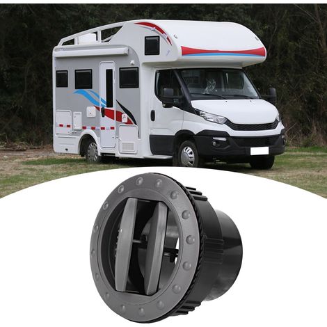 Sortie de ventilation ronde universelle de 6,1 cm (2,4 pouces) pour climatisation, compatible avec camping-cars, bus, bateaux et yachts (gris) (1/5)