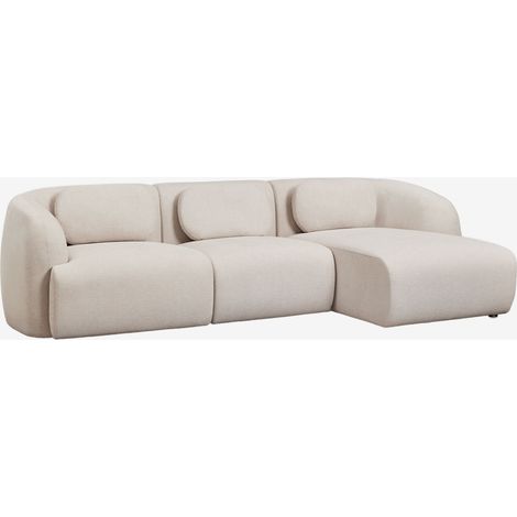 SKLUM 3-teiliges modulares Ecksofa mit Recamiere rechts aus Chenille Coquette