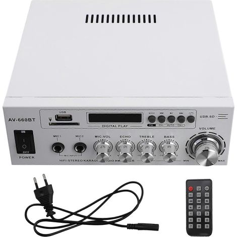 AV-660BT 2.0-Kanal-Soundverstärker - Endstufe mit EU-Stecker