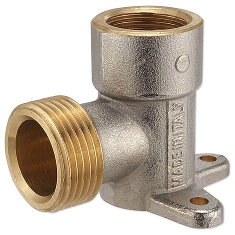 Messing Wandwinkel für Klemmringverschraubung 3/4'' Eurokonus - 1/2'' IG