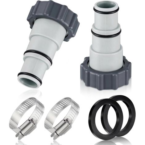 Adaptateur Tuyau Piscine, 6 Pièce Adaptateur de Tuyau de Piscine A, Raccordement Piscines avec Filetage Interne,Adaptateurs Tuyaus Piscines pour Pompe, Raccord pour Tuyaus Piscine Ø 32 et 38 mm (1/5)